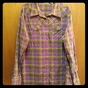 Western Wrangler Plaid Top, XXL